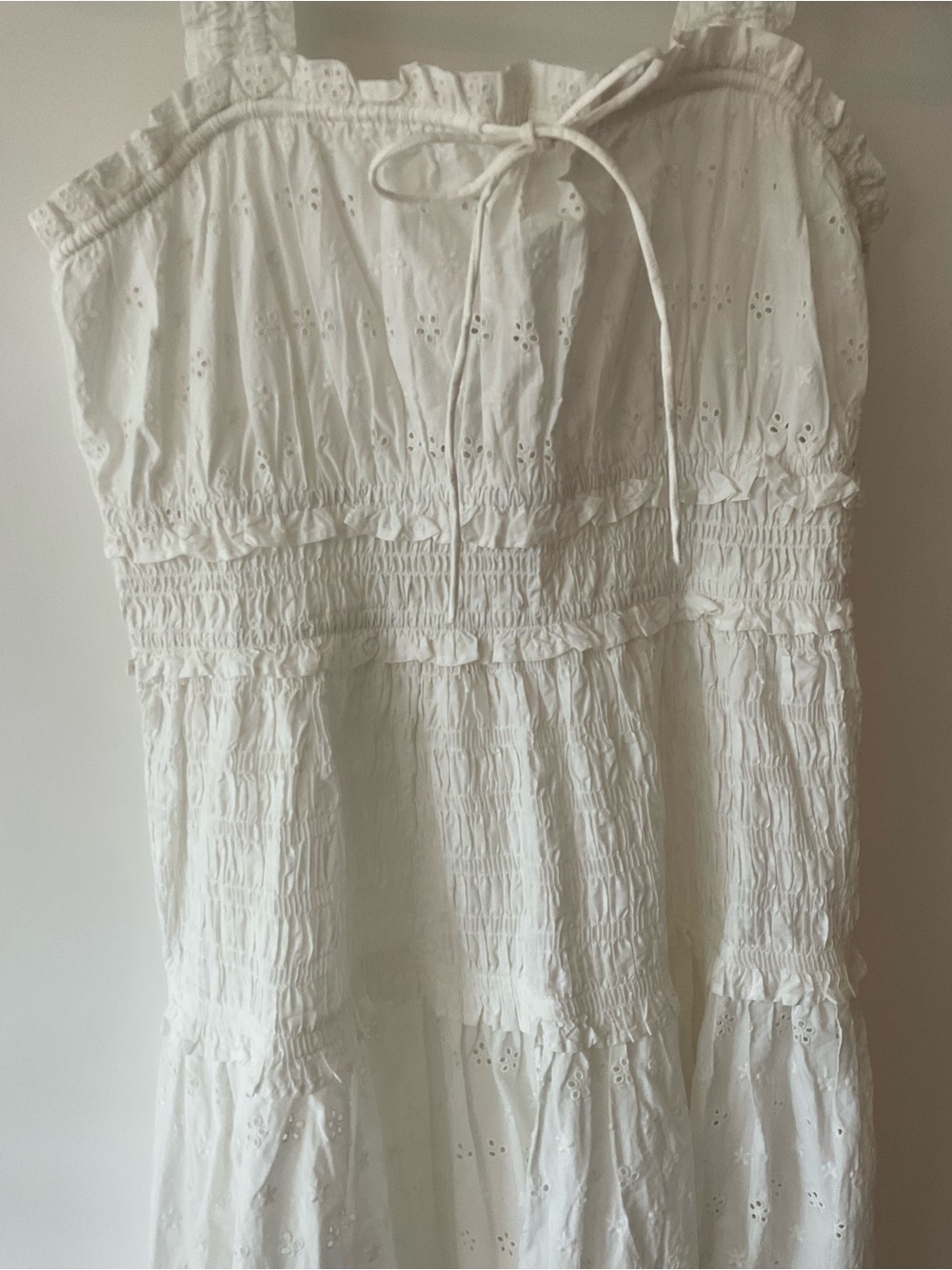 GAP x DOEN White Eyelet Maxi Dress SIZE L - Picture 2 of 7